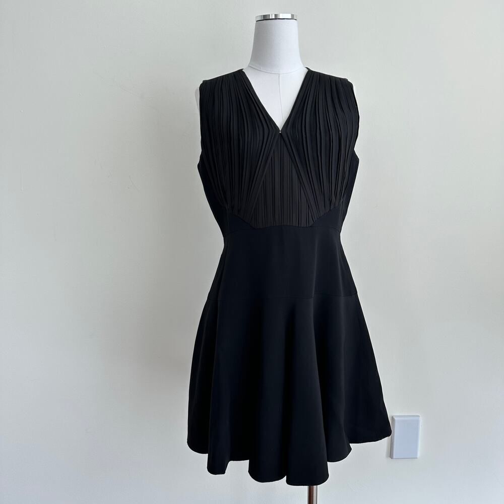 Victoria Beckham Dress 10 US Black Fit Flare Minimal Elegant Quiet Luxury Modest